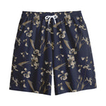 Vintage Sweet Pea Pattern Print Cotton Shorts