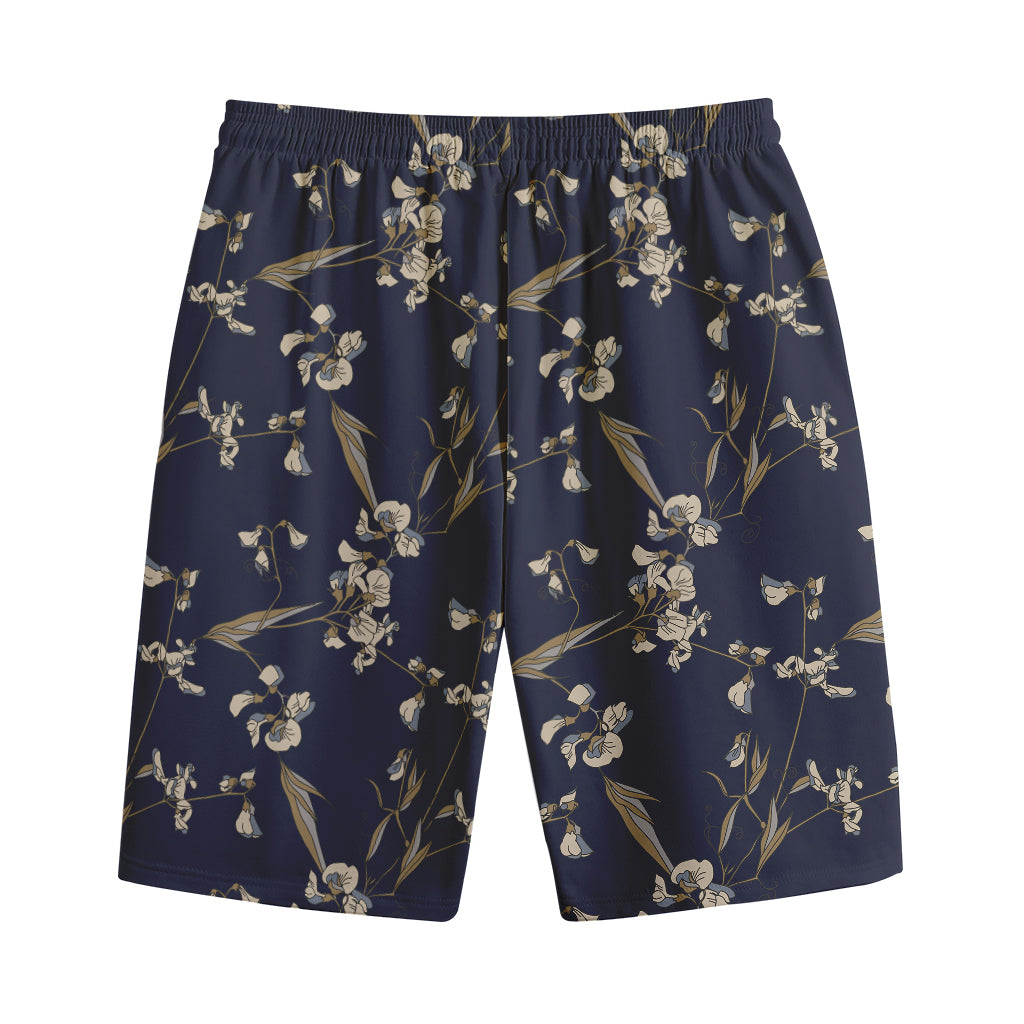 Vintage Sweet Pea Pattern Print Cotton Shorts