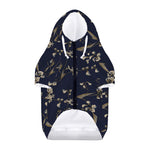 Vintage Sweet Pea Pattern Print Dog Zip Up Hoodie