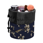 Vintage Sweet Pea Pattern Print Drawstring Makeup Bag