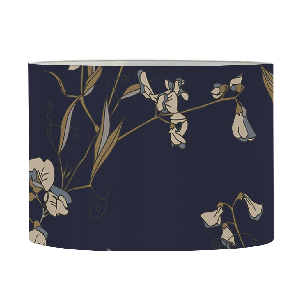 Vintage Sweet Pea Pattern Print Drum Lamp Shade