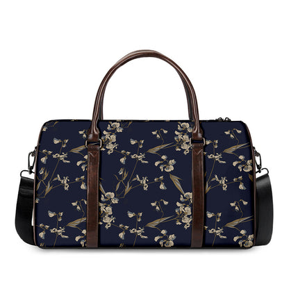 Vintage Sweet Pea Pattern Print Duffle Bag