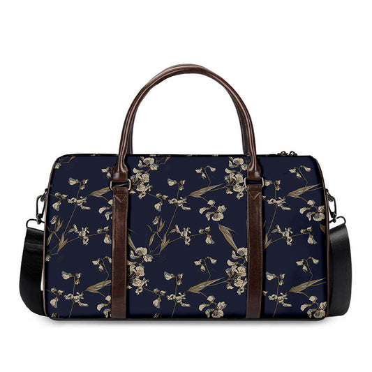 Vintage Sweet Pea Pattern Print Duffle Bag