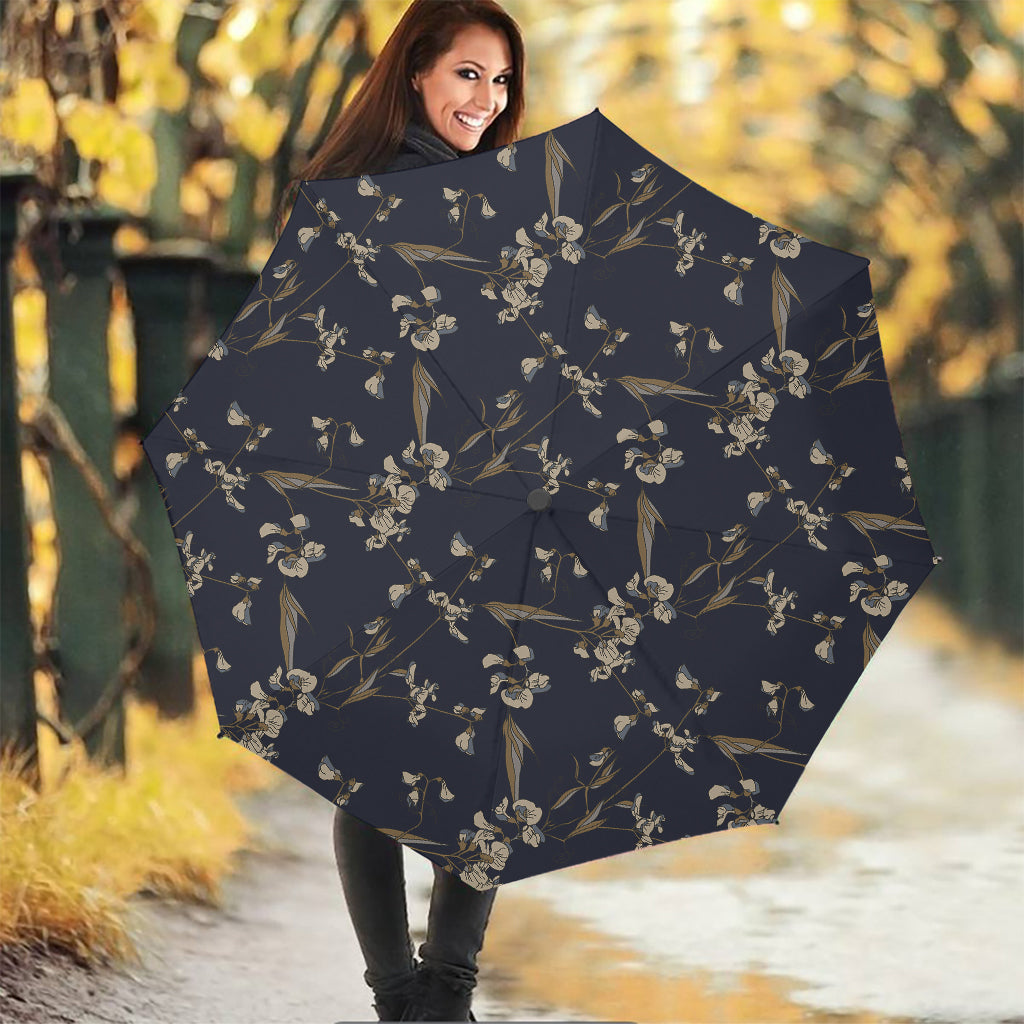 Vintage Sweet Pea Pattern Print Foldable Umbrella