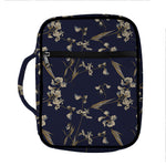 Vintage Sweet Pea Pattern Print Front Pocket Bible Bag