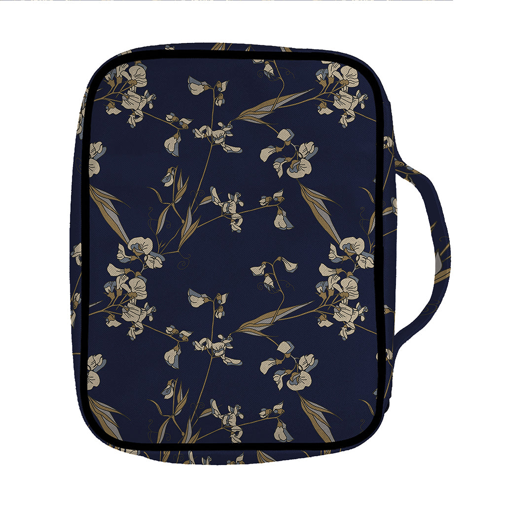 Vintage Sweet Pea Pattern Print Front Pocket Bible Bag