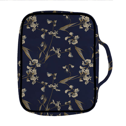 Vintage Sweet Pea Pattern Print Front Pocket Bible Bag