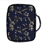 Vintage Sweet Pea Pattern Print Front Pocket Bible Bag