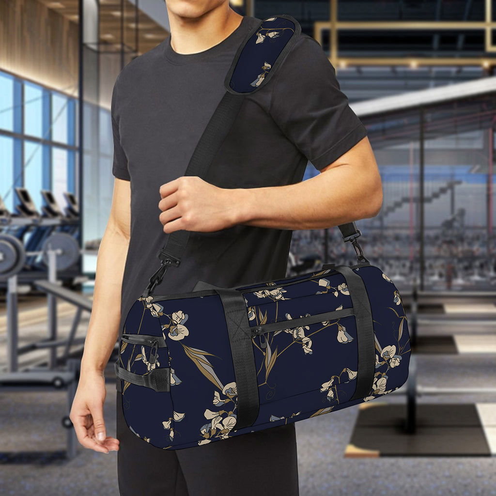 Vintage Sweet Pea Pattern Print Gym Bag
