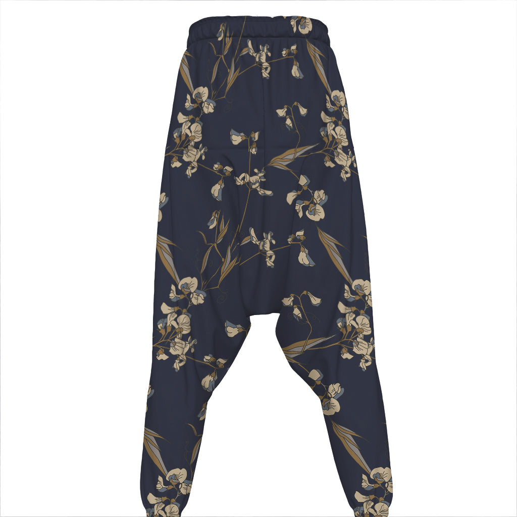 Vintage Sweet Pea Pattern Print Hammer Pants