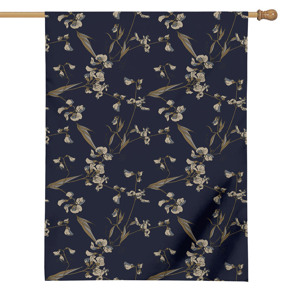 Vintage Sweet Pea Pattern Print House Flag