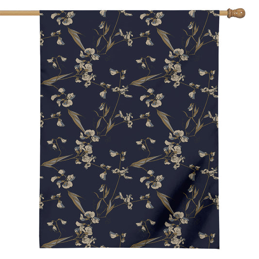 Vintage Sweet Pea Pattern Print House Flag