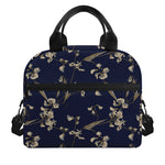 Vintage Sweet Pea Pattern Print Insulated Lunch Bag