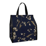 Vintage Sweet Pea Pattern Print Insulated Lunch Tote