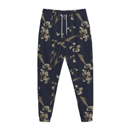 Vintage Sweet Pea Pattern Print Jogger Pants
