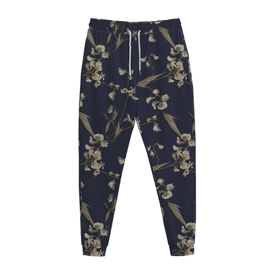 Vintage Sweet Pea Pattern Print Jogger Pants