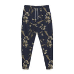 Vintage Sweet Pea Pattern Print Jogger Pants