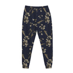 Vintage Sweet Pea Pattern Print Jogger Pants
