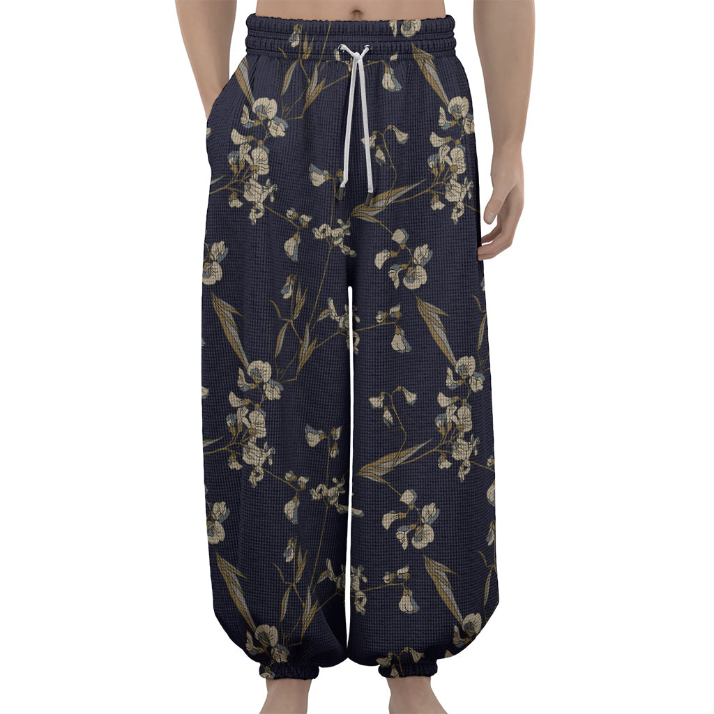 Vintage Sweet Pea Pattern Print Lantern Pants