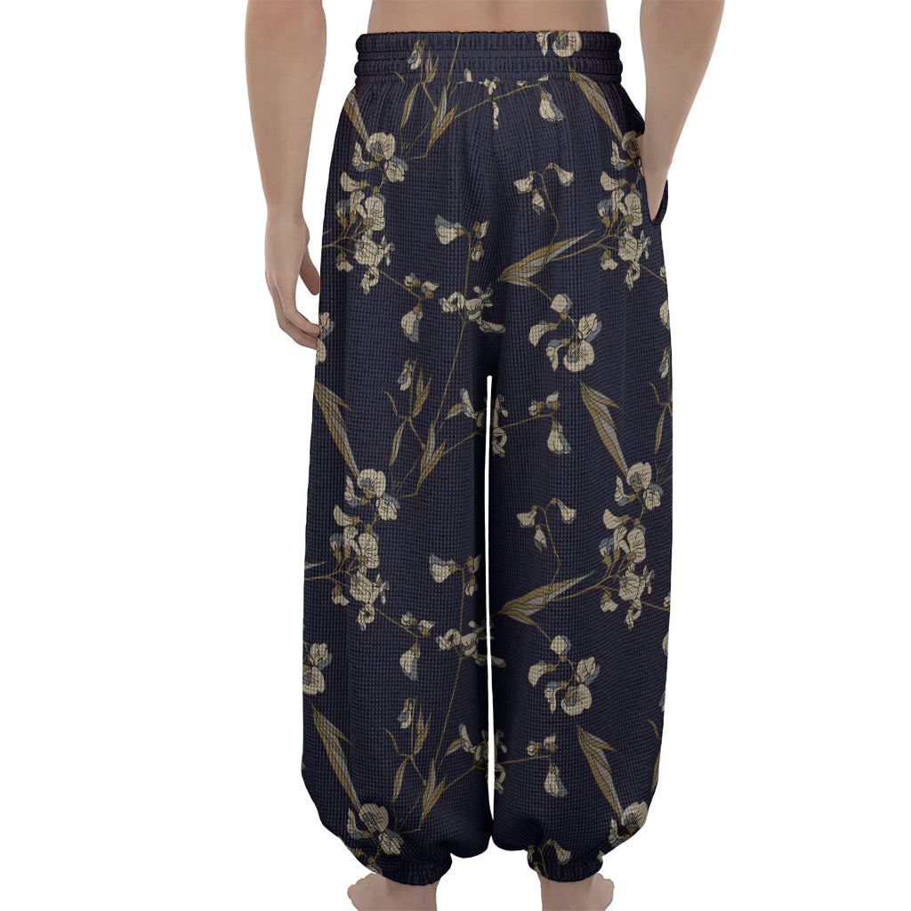 Vintage Sweet Pea Pattern Print Lantern Pants