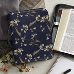 Vintage Sweet Pea Pattern Print Leather Bible Cover