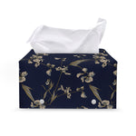 Vintage Sweet Pea Pattern Print Leather Tissue Box Cover