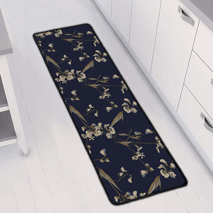 Vintage Sweet Pea Pattern Print Long Kitchen Mat