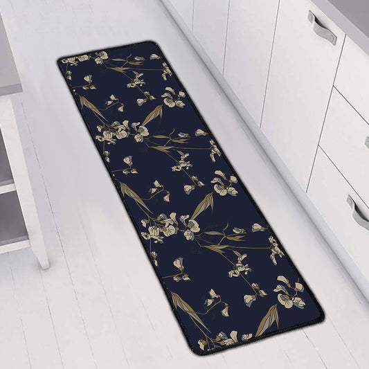 Vintage Sweet Pea Pattern Print Long Kitchen Mat