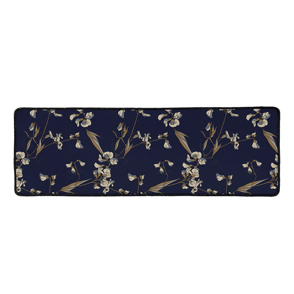 Vintage Sweet Pea Pattern Print Long Kitchen Mat