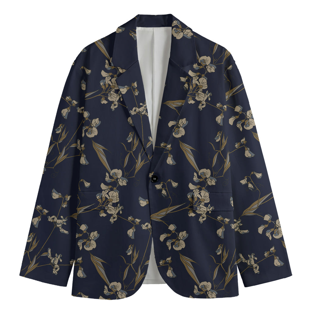 Vintage Sweet Pea Pattern Print Men's Blazer