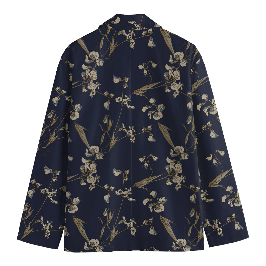 Vintage Sweet Pea Pattern Print Men's Blazer
