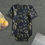 Vintage Sweet Pea Pattern Print Men's Bodysuit