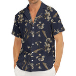 Vintage Sweet Pea Pattern Print Men's Deep V-Neck Shirt