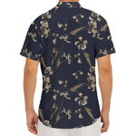 Vintage Sweet Pea Pattern Print Men's Deep V-Neck Shirt