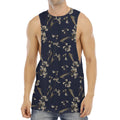 Vintage Sweet Pea Pattern Print Men's Muscle Tank Top