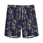 Vintage Sweet Pea Pattern Print Men's Sports Shorts