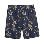 Vintage Sweet Pea Pattern Print Men's Sports Shorts