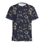 Vintage Sweet Pea Pattern Print Men's Sports T-Shirt