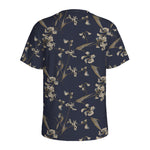 Vintage Sweet Pea Pattern Print Men's Sports T-Shirt