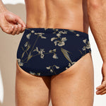 Vintage Sweet Pea Pattern Print Men's Swim Briefs