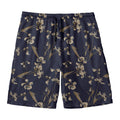 Vintage Sweet Pea Pattern Print Men's Swim Trunks