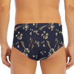 Vintage Sweet Pea Pattern Print Men's Triangle Swim Briefs