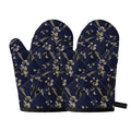 Vintage Sweet Pea Pattern Print Oven Mitts