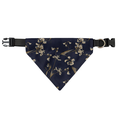 Vintage Sweet Pea Pattern Print Over The Collar Dog Bandana