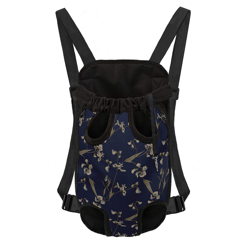 Vintage Sweet Pea Pattern Print Pet Carrier Backpack