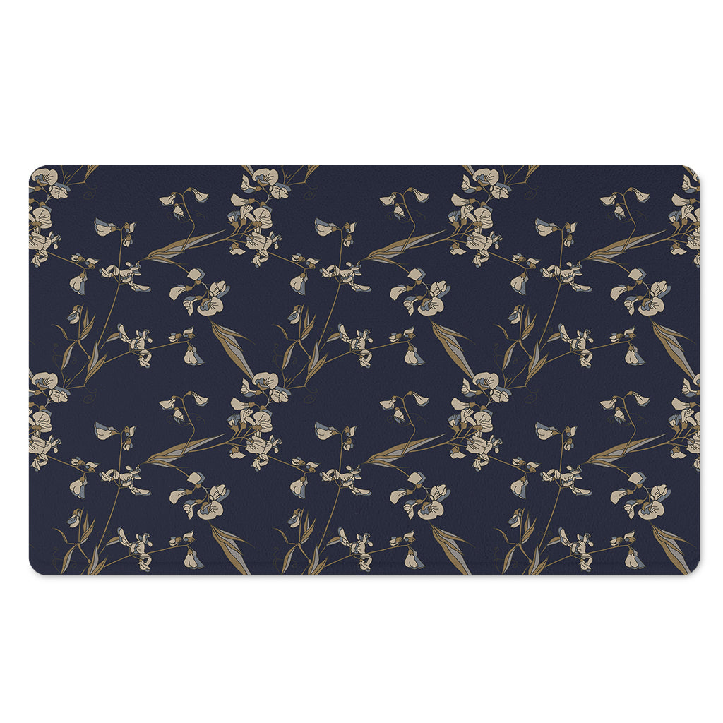Vintage Sweet Pea Pattern Print Polyester Doormat