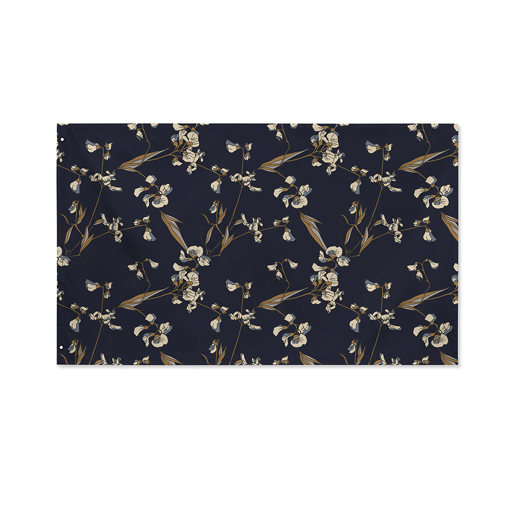 Vintage Sweet Pea Pattern Print Polyester Flag