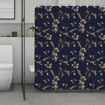 Vintage Sweet Pea Pattern Print Polyester Shower Curtain