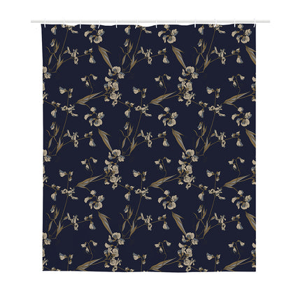 Vintage Sweet Pea Pattern Print Polyester Shower Curtain