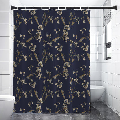 Vintage Sweet Pea Pattern Print Premium Shower Curtain